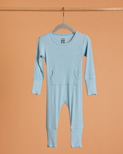 Ribbed romper - Sky