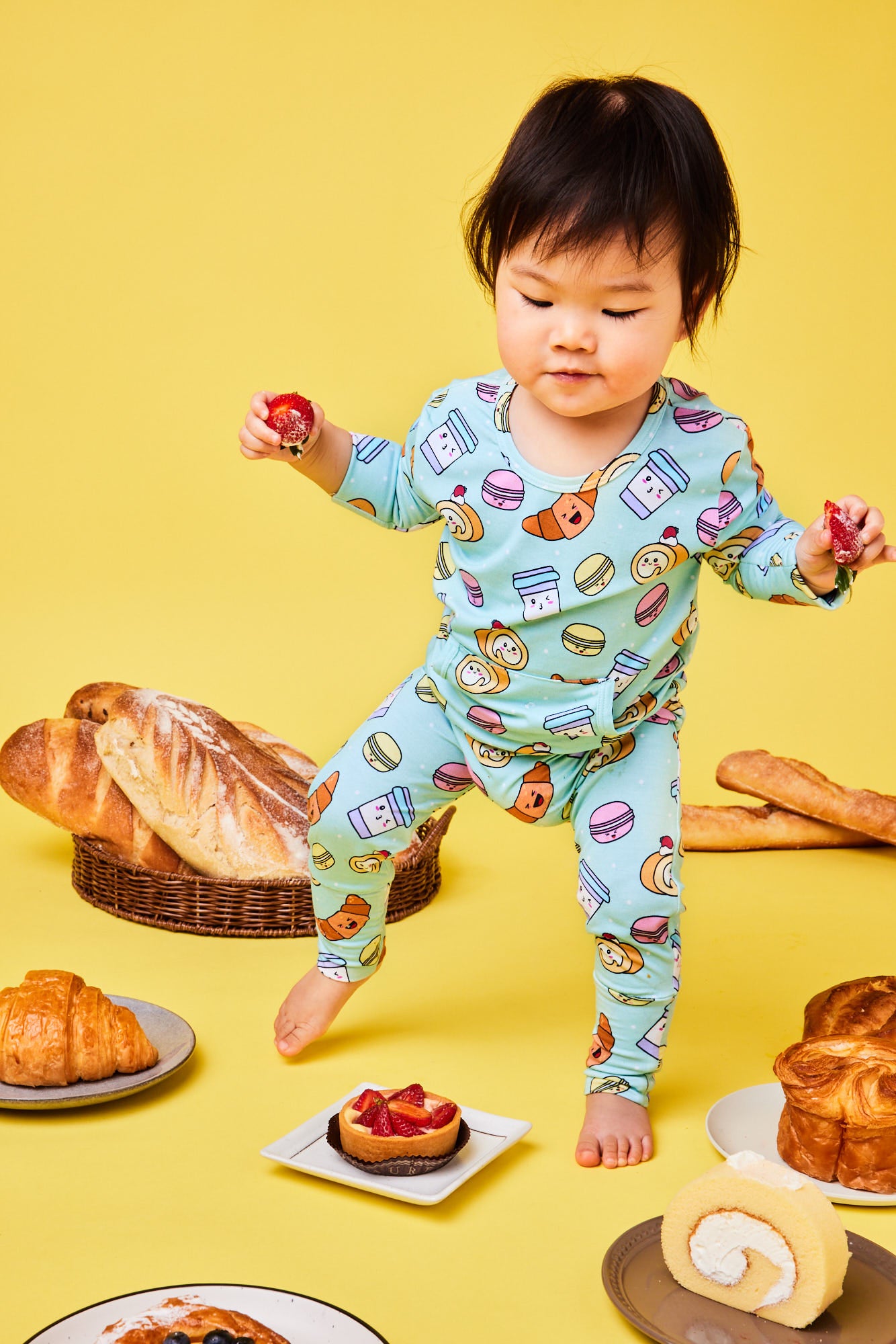 Pastry & Cakes Bamboo Baby Romper - Easy On, No Zip or Buttons ...